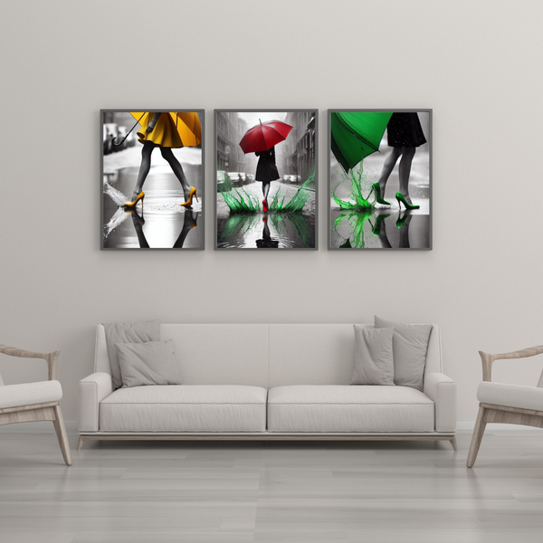 Canvas Wall Art: 3- Piece -Diff012