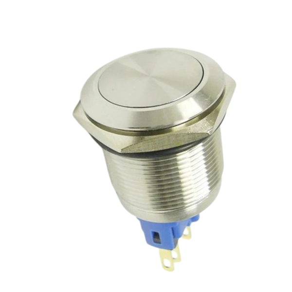 AVP22F-L3S - 22mm Latching Flat Push Button Switch, 1NO/1NC, IP67