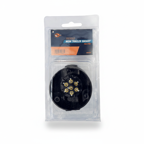 Mobi 7 Pin Female Trailer Socket Connector - Durable PVC
