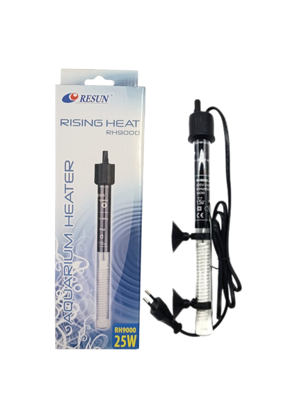 Resun Rising Heat Aquarium Heater - 25W (For 20L/5Gal Tanks)
