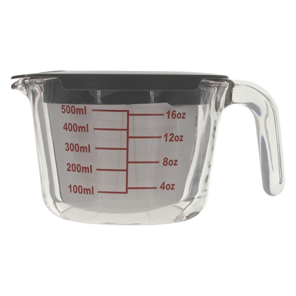 Consol Palma Measuring Jug Borosilicate with Grey Cover, 500ml