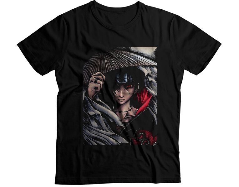 Itachi Uchiha Crow Genjutsu Portrait Graphic T-Shirt
