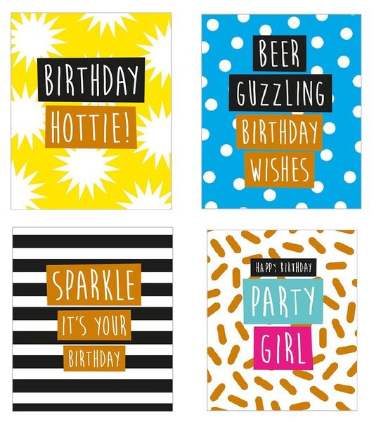 Birthday Sparkle - Greeting Cards Pack of 4