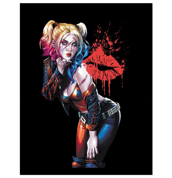 DC Comics (Harley Deceased Kiss) Framed Collector Print 40cm x 30cm