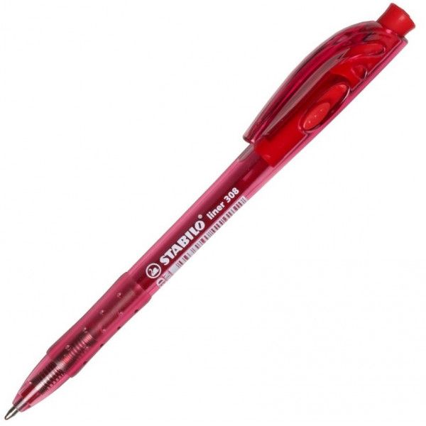 308 Liner Ballpen Retractable- Red ×6 image