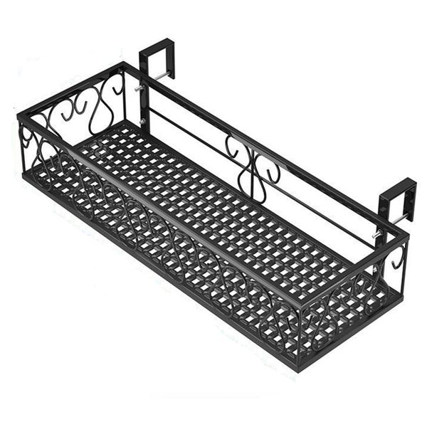 Iron Flower Pot Hanging Balcony Flower Stand Succulent Railing Rack