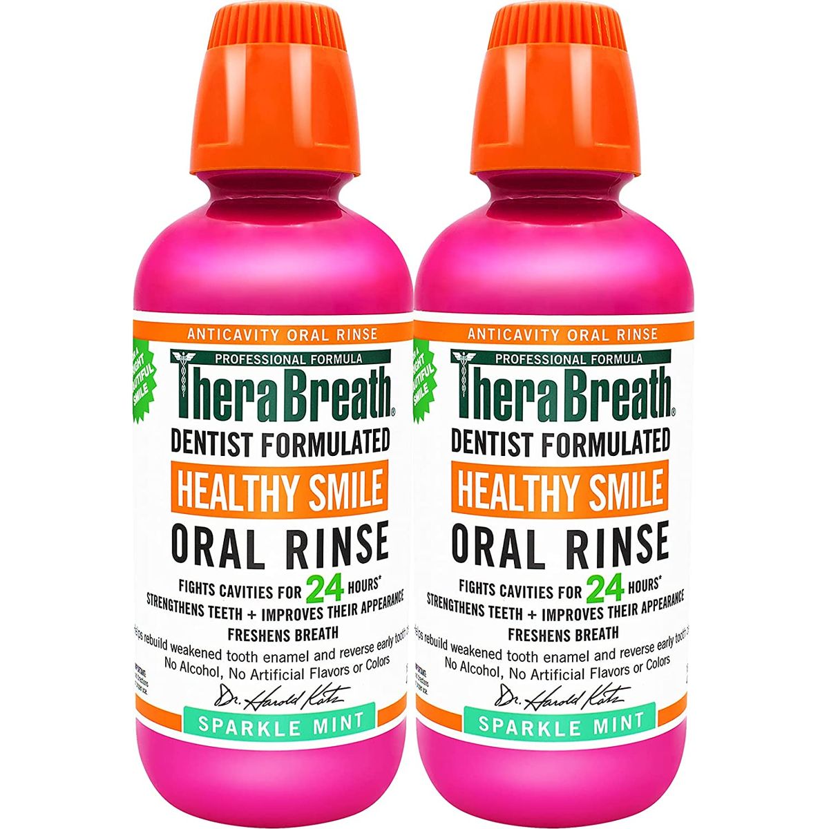 Therabreath Healthy Smile Mouthwash For Bad Breath 473 ml x 2 Bottles 