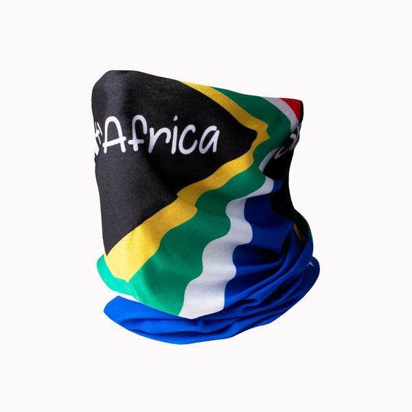 South African Supporter, Neck Gaiter, Bandana, Tube Scarf, Headband Green