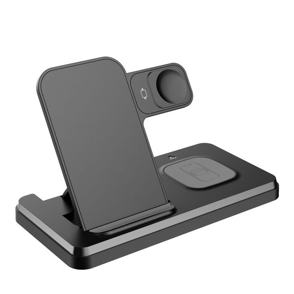 Charging Station-3 in 1 Foldable Fast Wireless Charger Travel Dock Adapter
