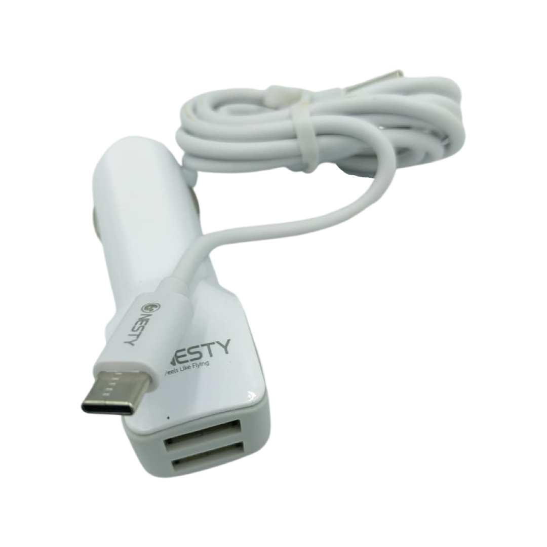Nesty 2.1A Dual USB Port Car Charger With TypeC Cable PTC011 Shop