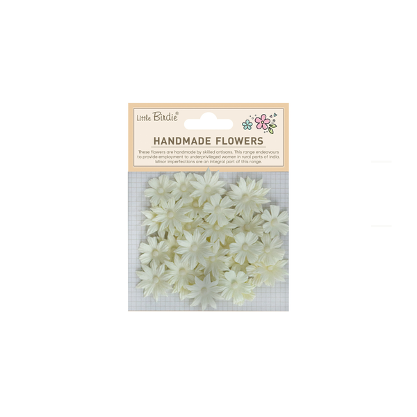 Handmade Flowers Valerie - Ivory Pearl 32pc
