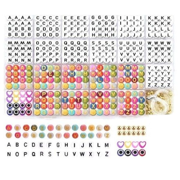 950 Pieces Colorful Creative Letter Beads DIY Kit