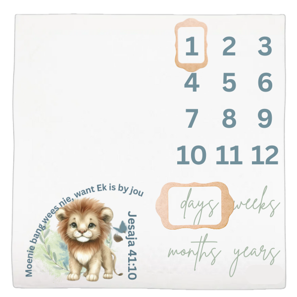 Baby Milestone Blanket Soft Memory Blanket-Moenie bang wees nie