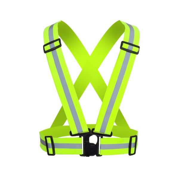 Reflective Safety Vest with Adjustable Straps for Night Cycling and Walking