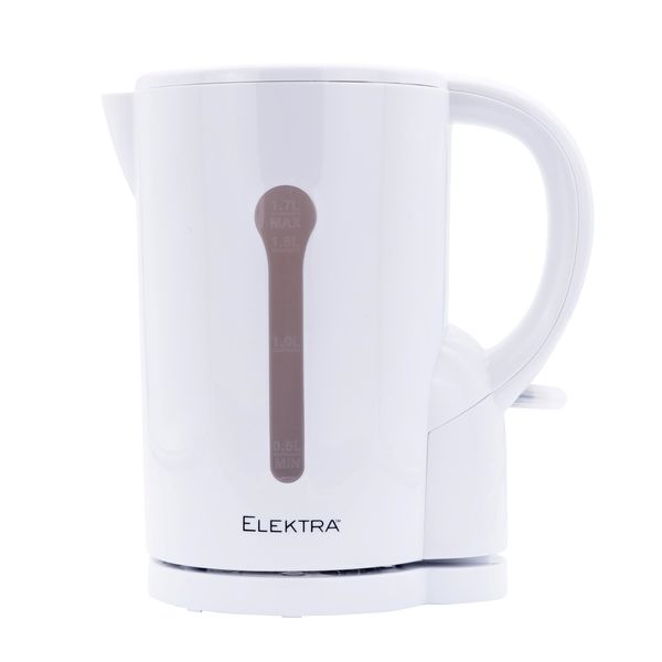 Elektra 1.7L Electric Cordless Kettle with Safety Boil Dry Protection White