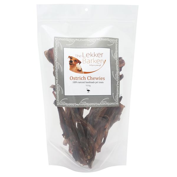 Lekker Barkery Ostrich and Game Chewies 300g