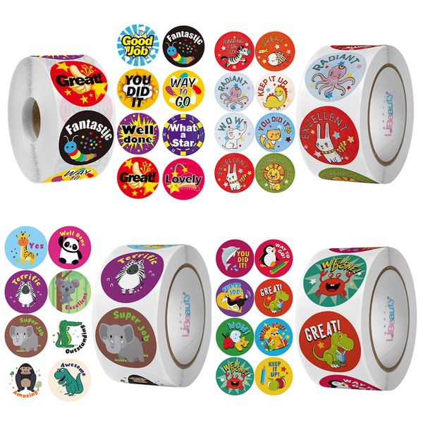 4 Rolls Reward Stickers for Kids Classroom 2000 Pcs Teacher Reward Sticker