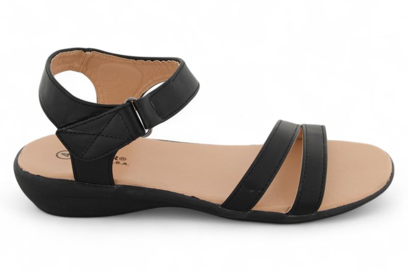 ALXIR Women Strappy Sandal with Hook and Loop Ankle Strap PSL2206A