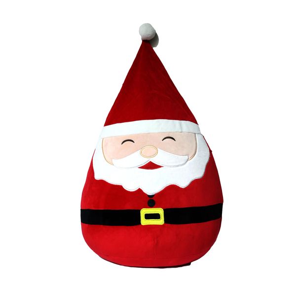 Plush Christmas Pillow - Santa Design - 45cm, Soft &amp; Festive Accent