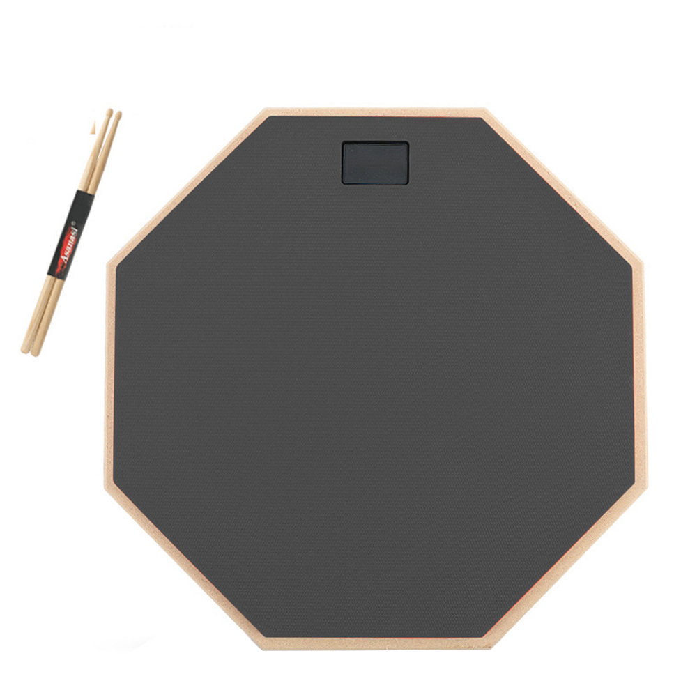 12 Inch Double Sided Drum Practice Pads For Beginner-Black
