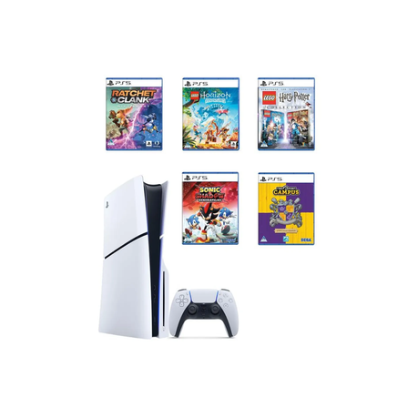 Sony PlayStation 5 Standard Edition Console + 5-Game Mega Bundle (PS5)