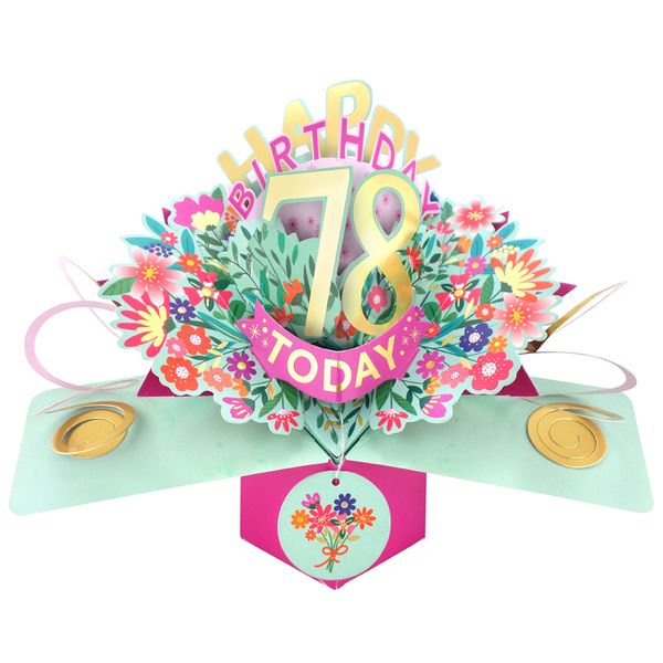 Happy 78th Birthday 3D Pop Up Card - Female
