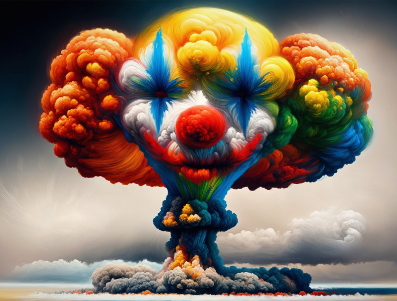 Modern Canvas Wall Art Home Decor - Joker Explosion