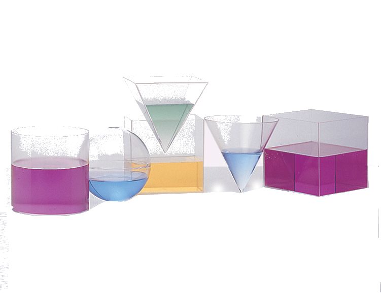 Geometric Shapes 3D Volume Set - 6pc 10cm