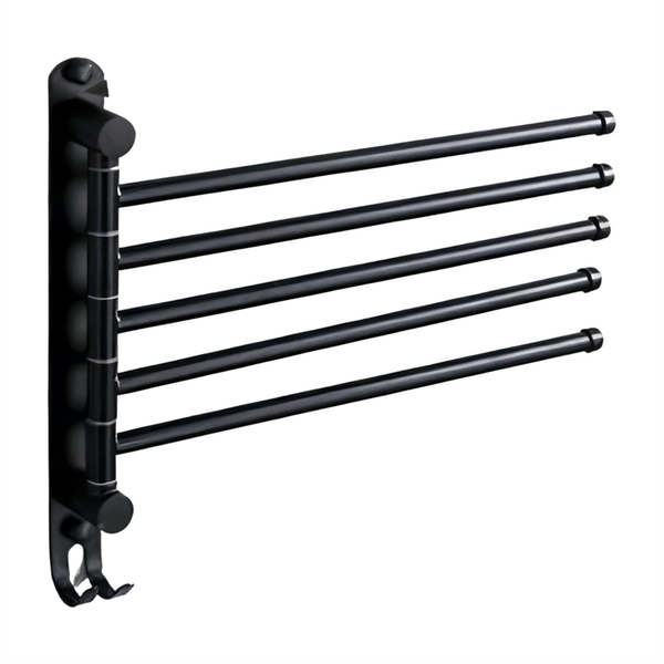 Bath Towel Rack Swivel Bathroom Swing Arm 5 strokes