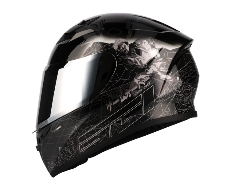 SGI Tyro Void Grey/Silver Motorcycle Helmet