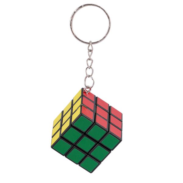 Colourful 3 x 3 Rubik's Cube Keyring - Brain Training Puzzle - 3cm