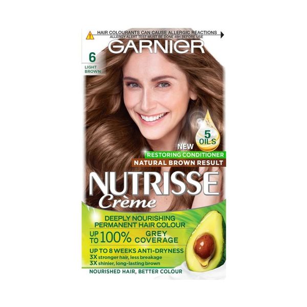 Garnier Nutrisse Permanent Hair Dye 6.0 Light Brown