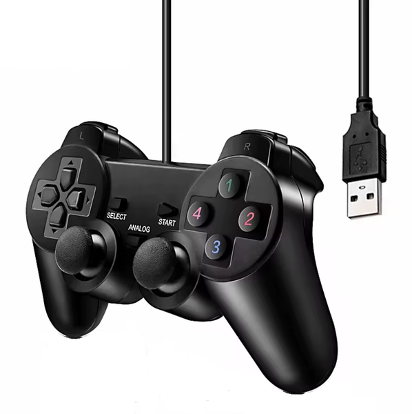 Wired USB PC Controller For PC Laptop For Wins Black Gamepad