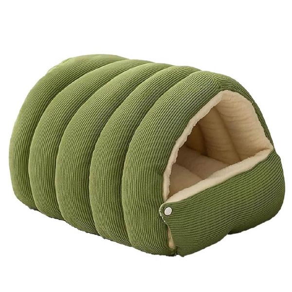 Removable and Washable Winter Closed-Off Cat Bed, Winter Cave Warm Foldable