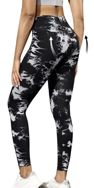Women High-Waisted Tie-Dye Seamless Leggings Butt Lifting Yoga Pants