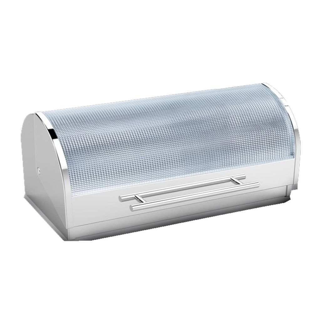 DH Stainless Steel Bread Bin With Hobnail Glass Cover Shop Today