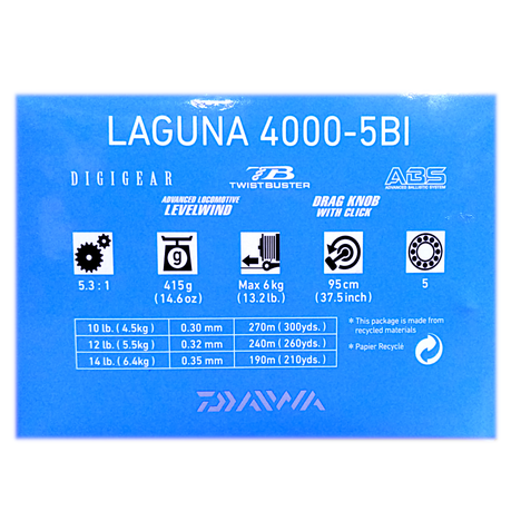 Daiwa Laguna 4000 Spinning Reel  Shop Today. Get it Tomorrow