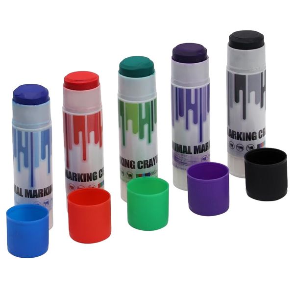 Pet Identification Livestock Crayon Marking Animal Skin Set Of 5-11cm