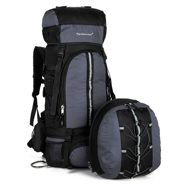 Outlander Extreme 70L+10L 2 In 1 Waterproof Camping Backpack Set FX-8854-2