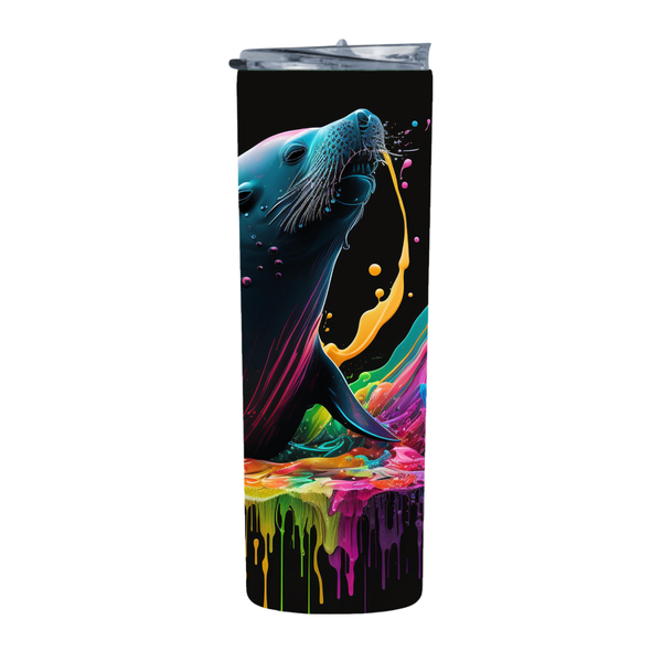 Paint Neon Seal 20 Oz Straight Skinny Tumbler 007
