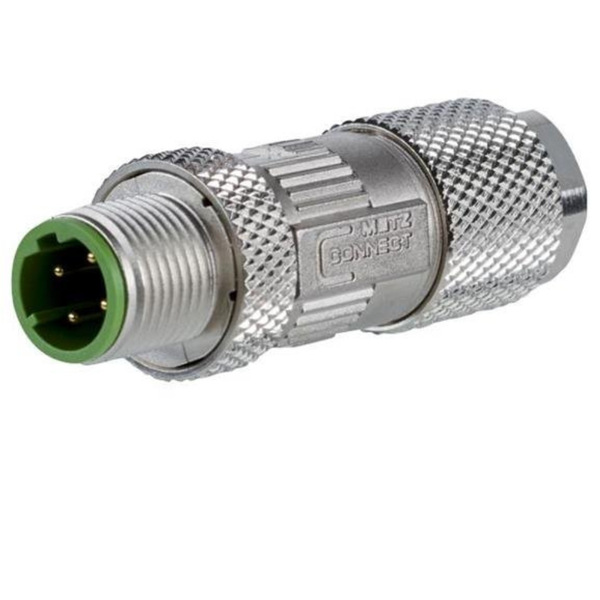 MNF881A115 M12 D-Coded 4-Pin Male Connector, Shielded, IDT, IP67