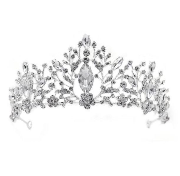 Olive Tree - Rhinestone Crystal Styled Tiara 14 - Bridal / Formal