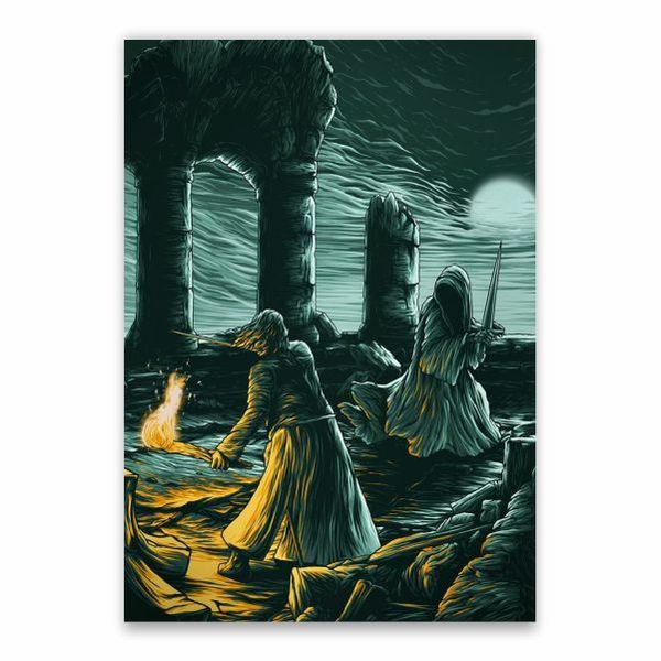 Aragorn VS Nazgul Poster - A1