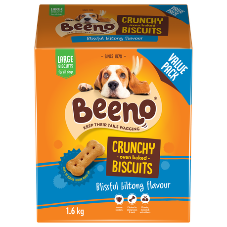 Beeno Large Dog Biscuits Biltong Flavour 1.6 KGM Shop Today. Get it Tomorrow takealot