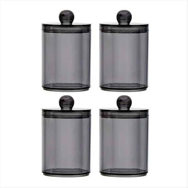 Holder Dispenser Stackable Jars with Storage Lids for Cotton Swabs Balls Pa