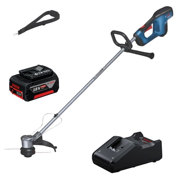 Bosch - Cordless Grass Trimmer (GRT 18V-33) with 5Ah Battery and Charger