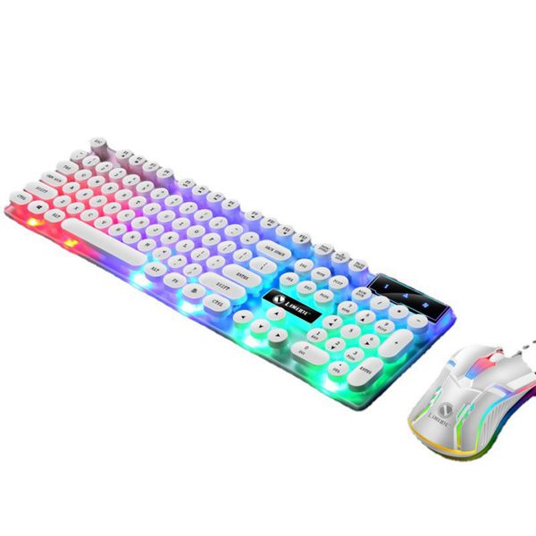 Keyboard Mouse Combo Gaming Retro Wired Punk