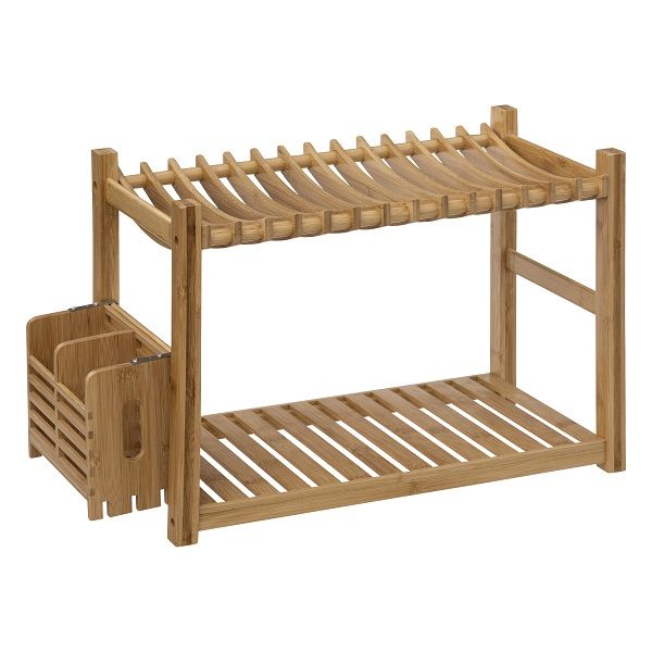 5five Bamboo Kitchen Dishrack with Cutlery Box 53x24.7x33cm