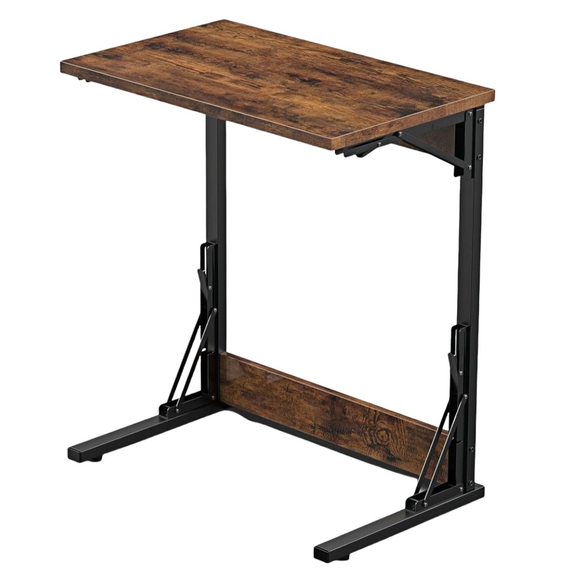 Folding C-Shaped End Table Small Sofa Side Laptop Desk - 60cm