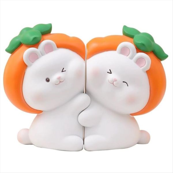 Cute Hug Rabbit Decorative Book Ends Unique Bookends To Hold Books